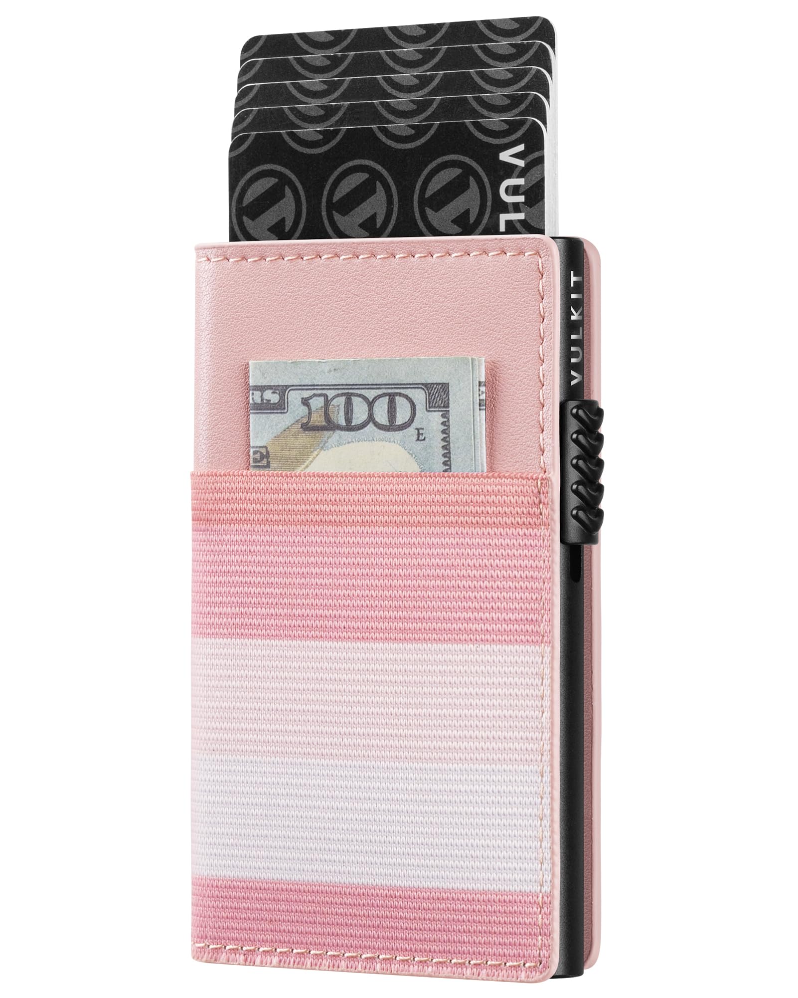 vulkit-bifold-wallet-kartenetui-streifenrosa-rfid-pop-up image 1