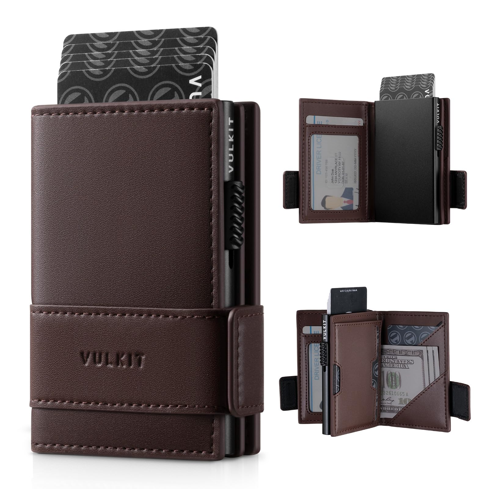 vulkit-pop-up-kartenhalter-leder-kohlefaser-schwarz-rfid image 8