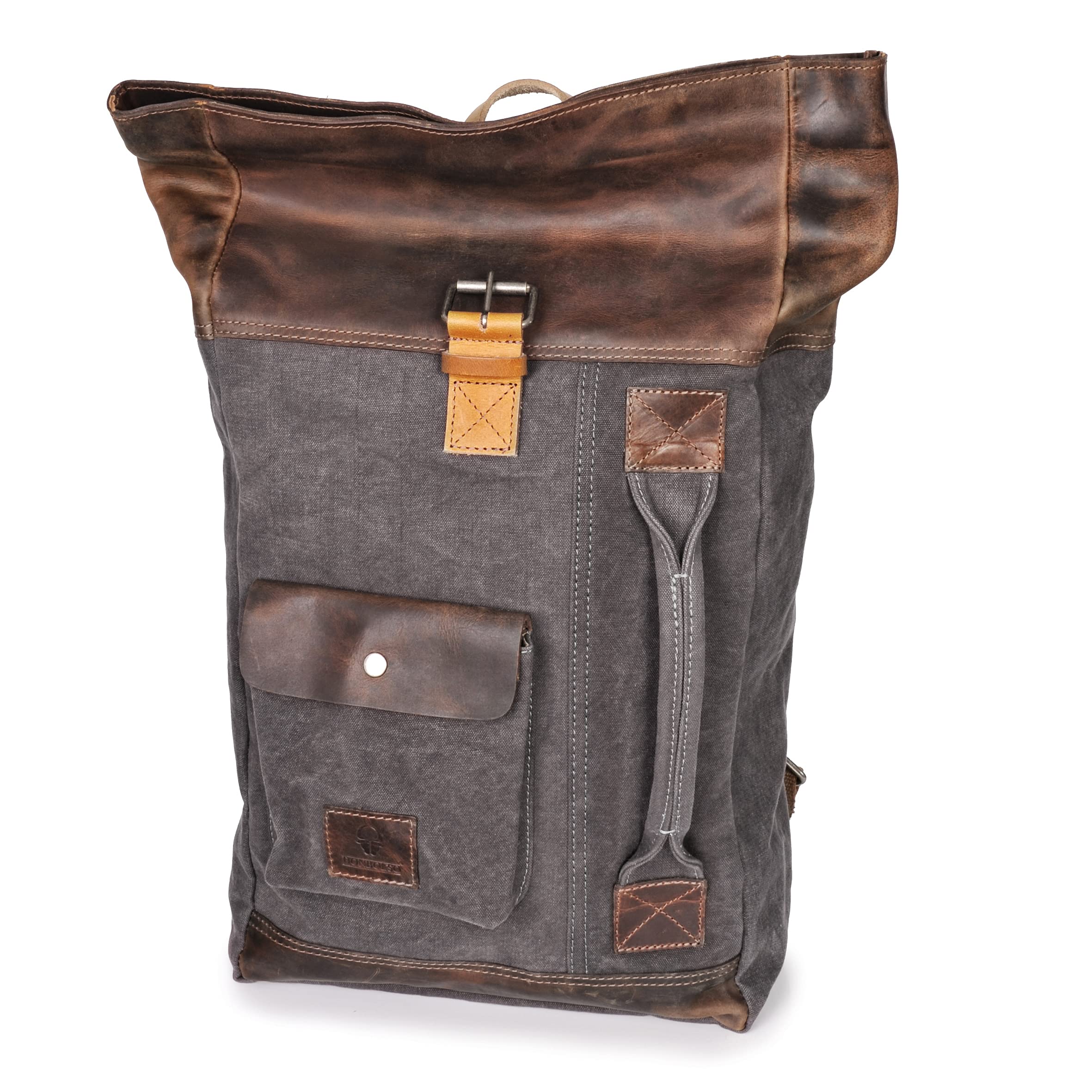 donbolso-houston-rucksack-grau-17-liter-canvas-leder image 2