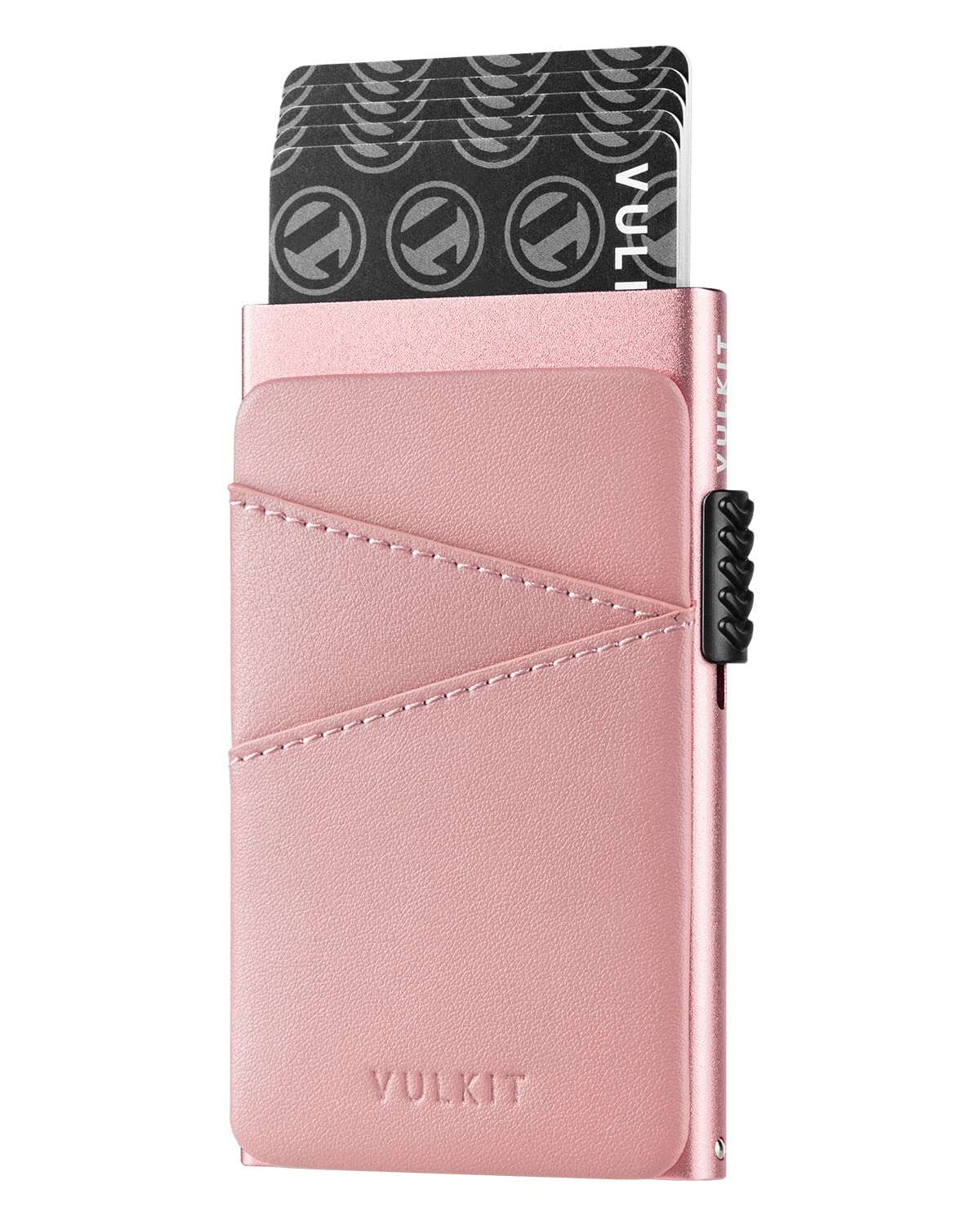 vulkit-leather-pop-up-wallets-kreditkartenetui-metall-rosa-rfid image 1