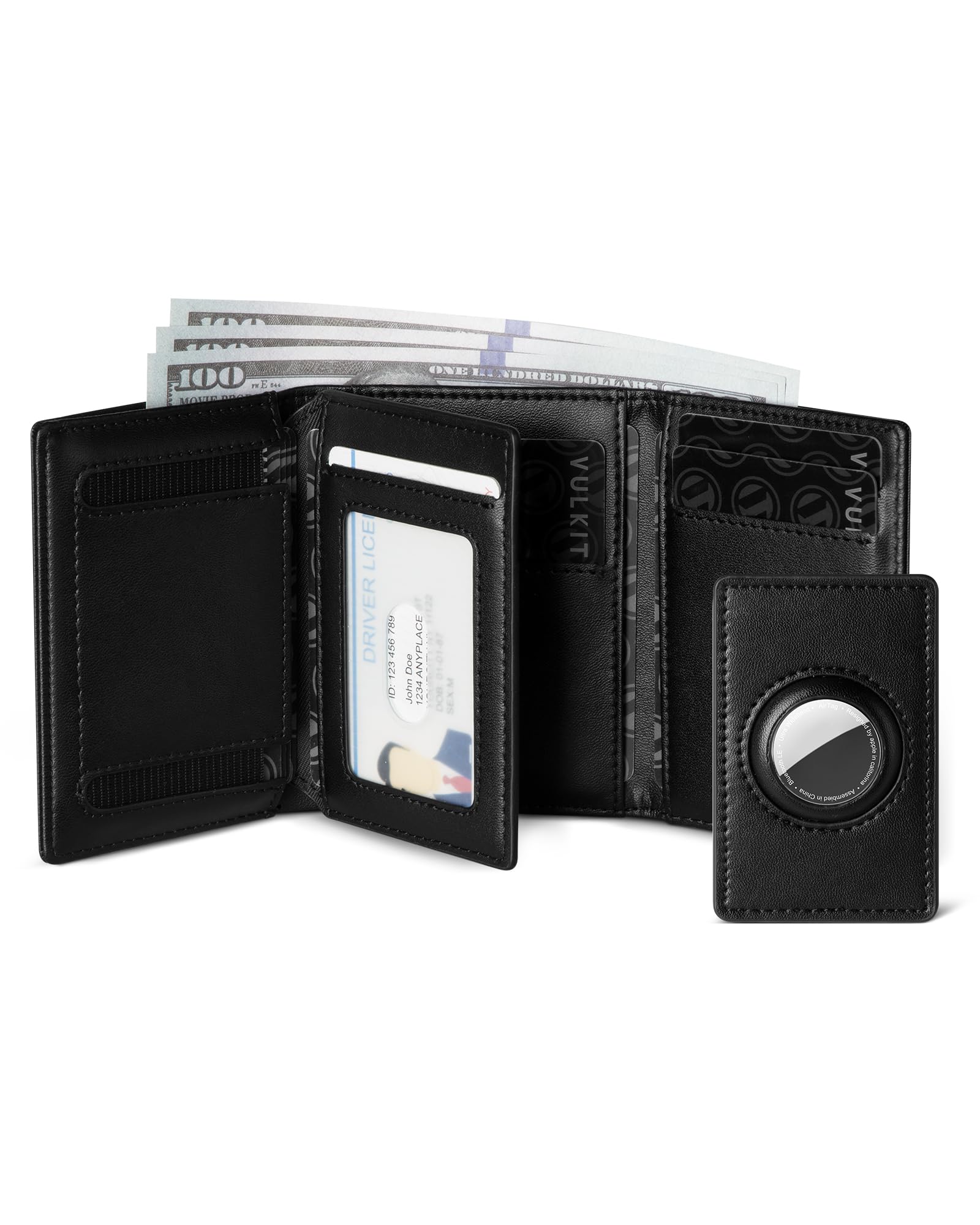 vulkit-airtag-geldb-rse-mini-leder-schwarz-rfid-10-14-karten image 8