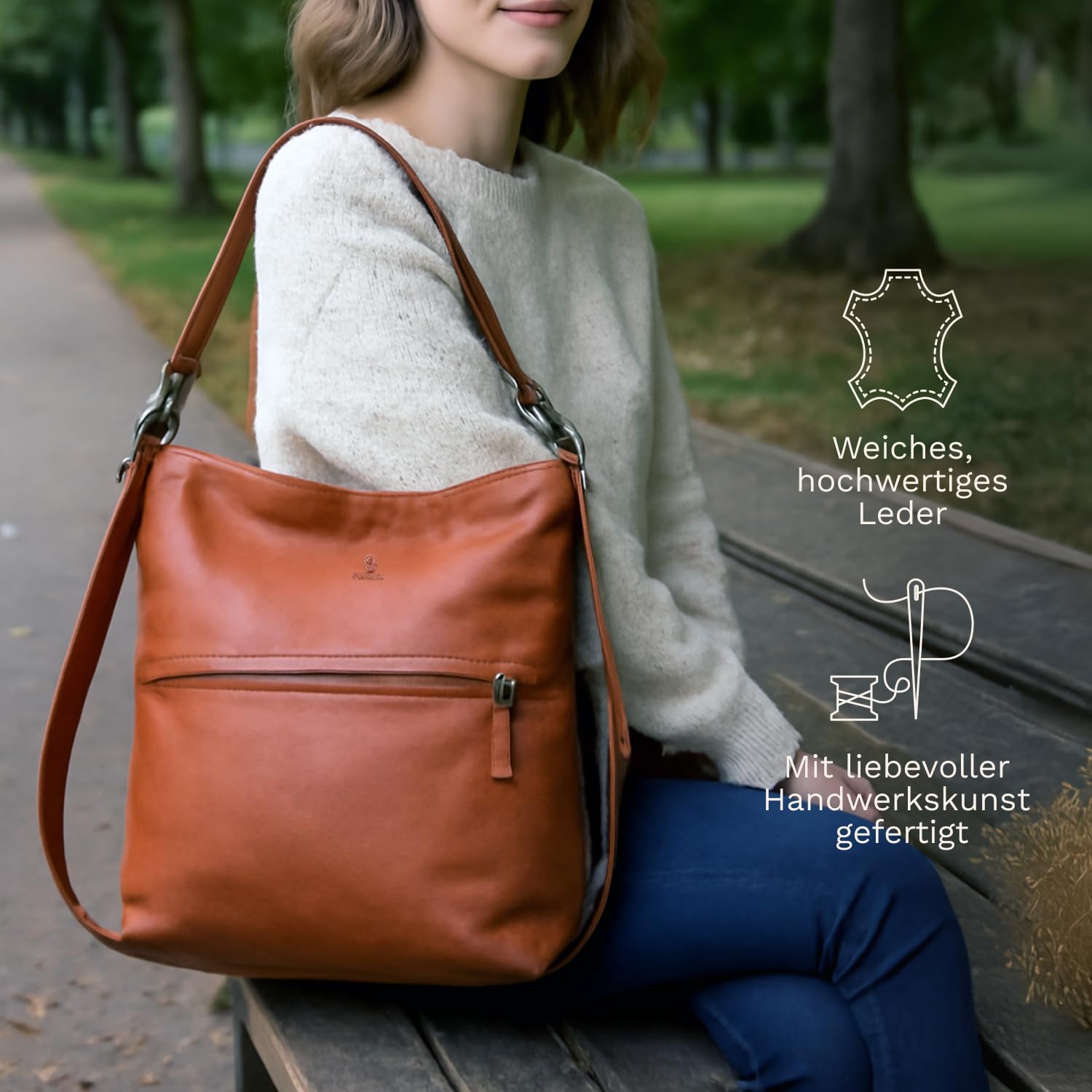 donbolso-berlin-handtasche-cognac-echtleder-shopper-vintage image 6