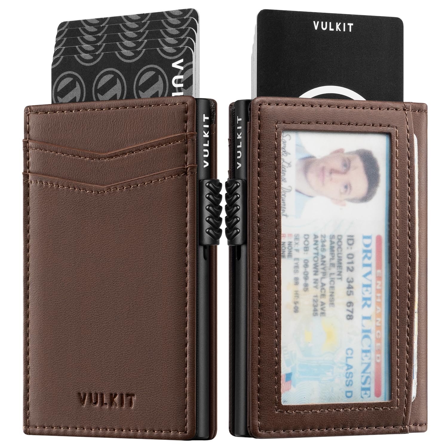 vulkit-visitenkartenetui-espresso-leder-rfid-mit-magnet image 1