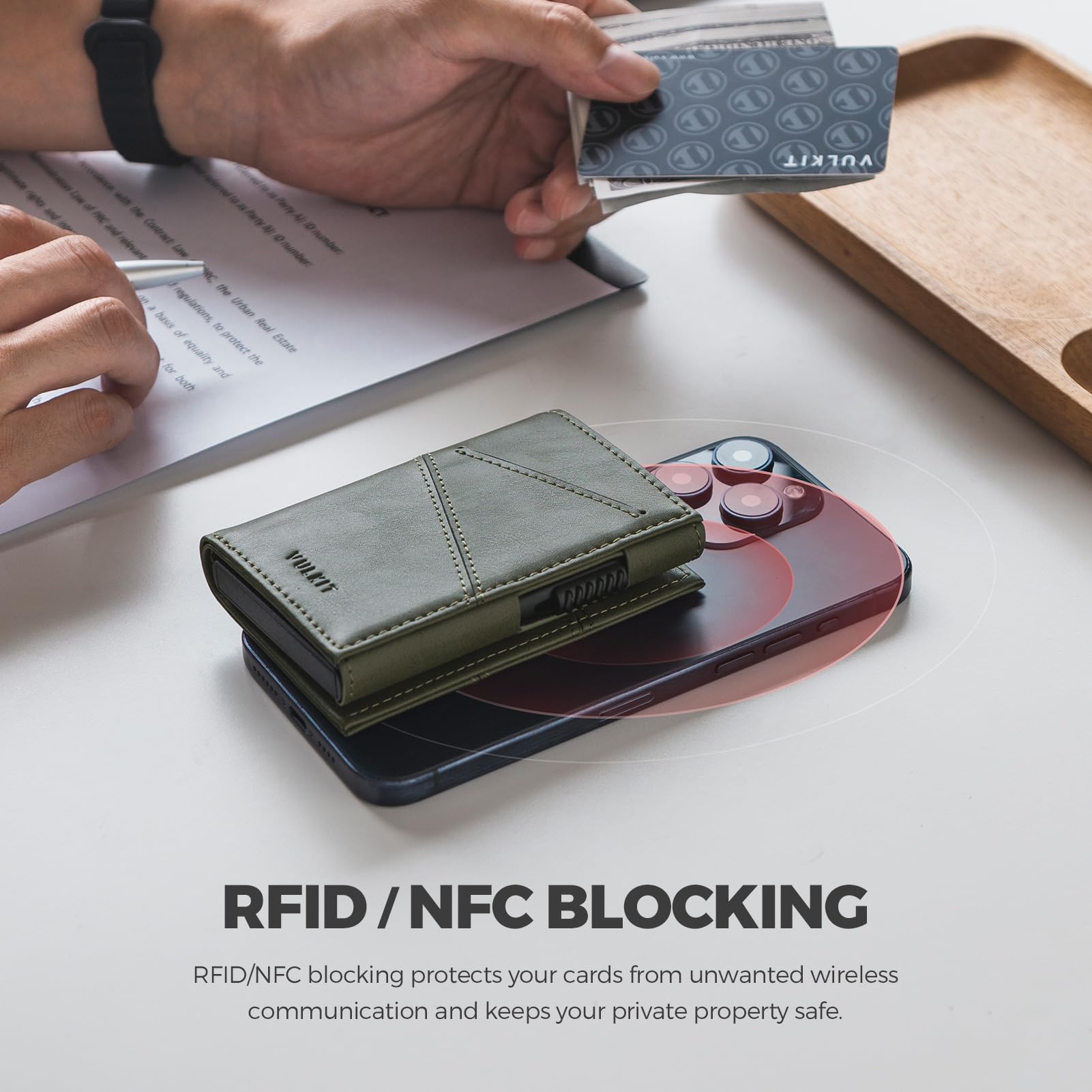 vulkit-trifold-wallet-geldb-rse-gr-n-leder-rfid-10-karten image 4