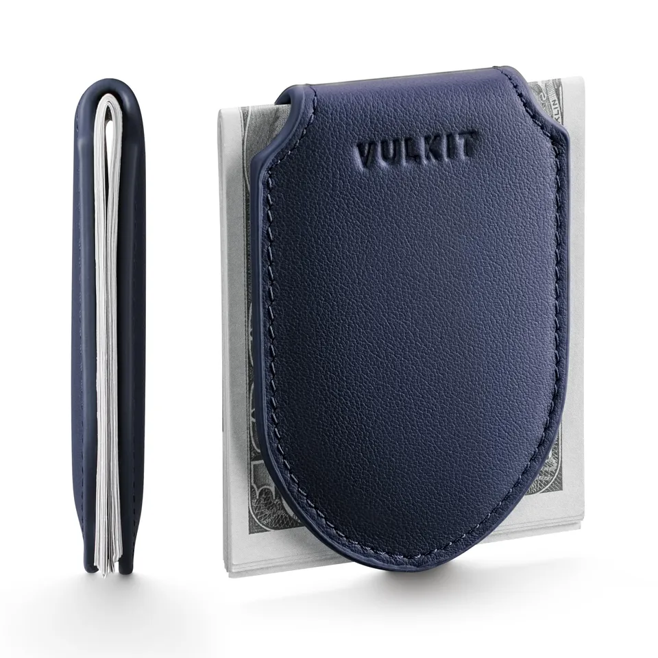 vulkit-money-clips-geldclip-marineblau-leder-magnet image 1