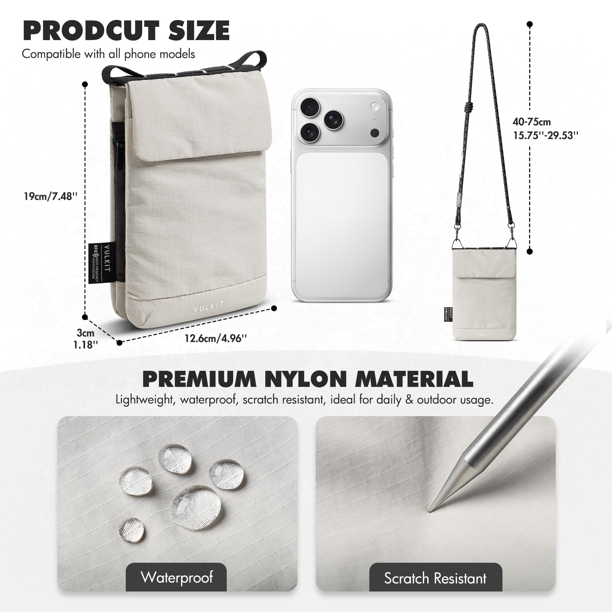 vulkit-umh-ngetasche-greige-nylon-rfid-handytasche-pass image 7
