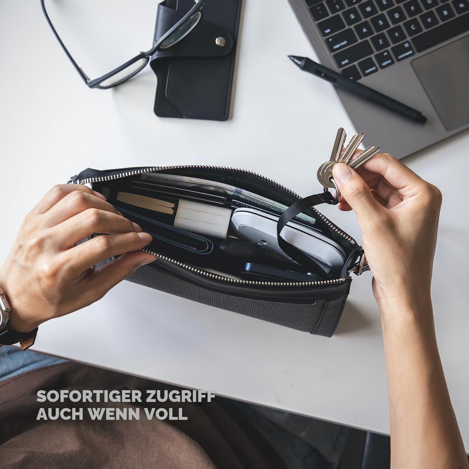 vulkit-bags-clutch-herren-dunkelgrau-brillenetui image 5