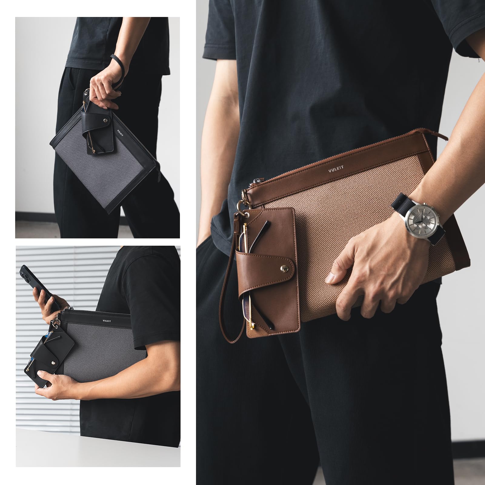 vulkit-bags-clutch-herren-dunkelgrau-brillenetui image 2