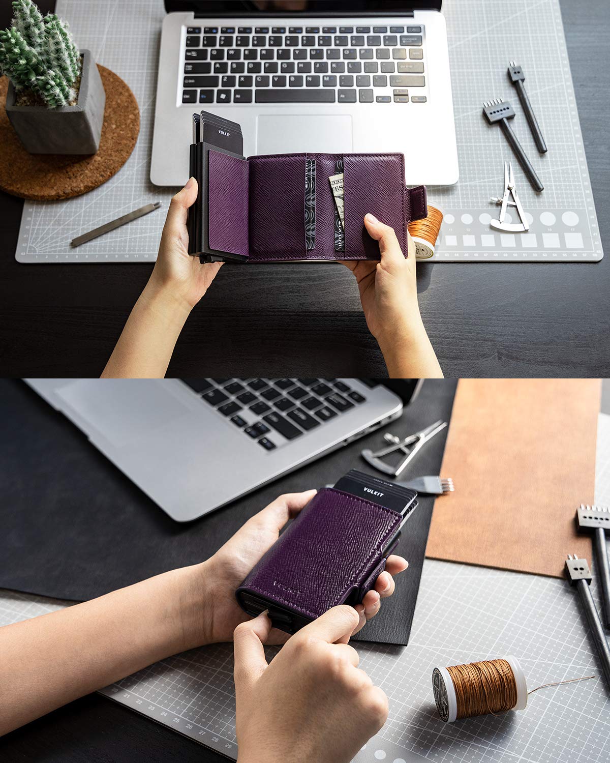 vulkit-bifold-kartenetui-leder-cross-lila-rfid-pop-up-10-karten image 4