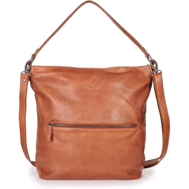 donbolso-berlin-handtasche-cognac-echtleder-shopper-vintage image 1