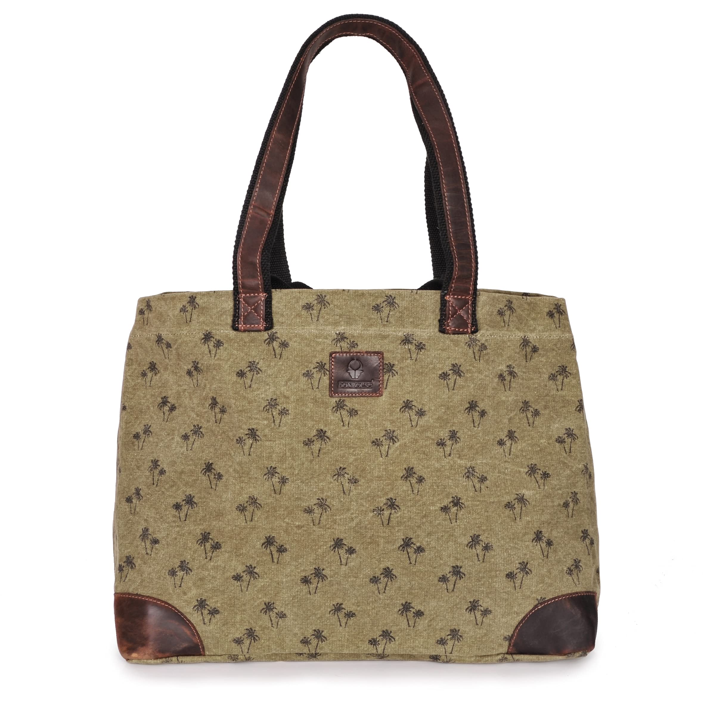 donbolso-athen-shopper-canvas-leder-xxl-strandtasche image 1