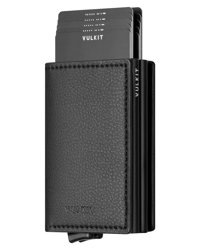 vulkit-aluminum-pop-up-wallet-kartenetui-schwarz-carbon-rfid image 1