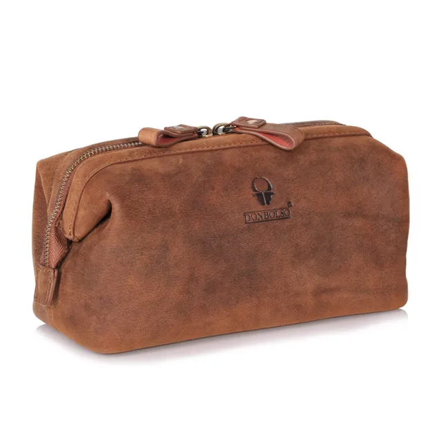 donbolso-kopenhagen-kulturbeutel-leder-braun-vintage-waschbeutel image 1