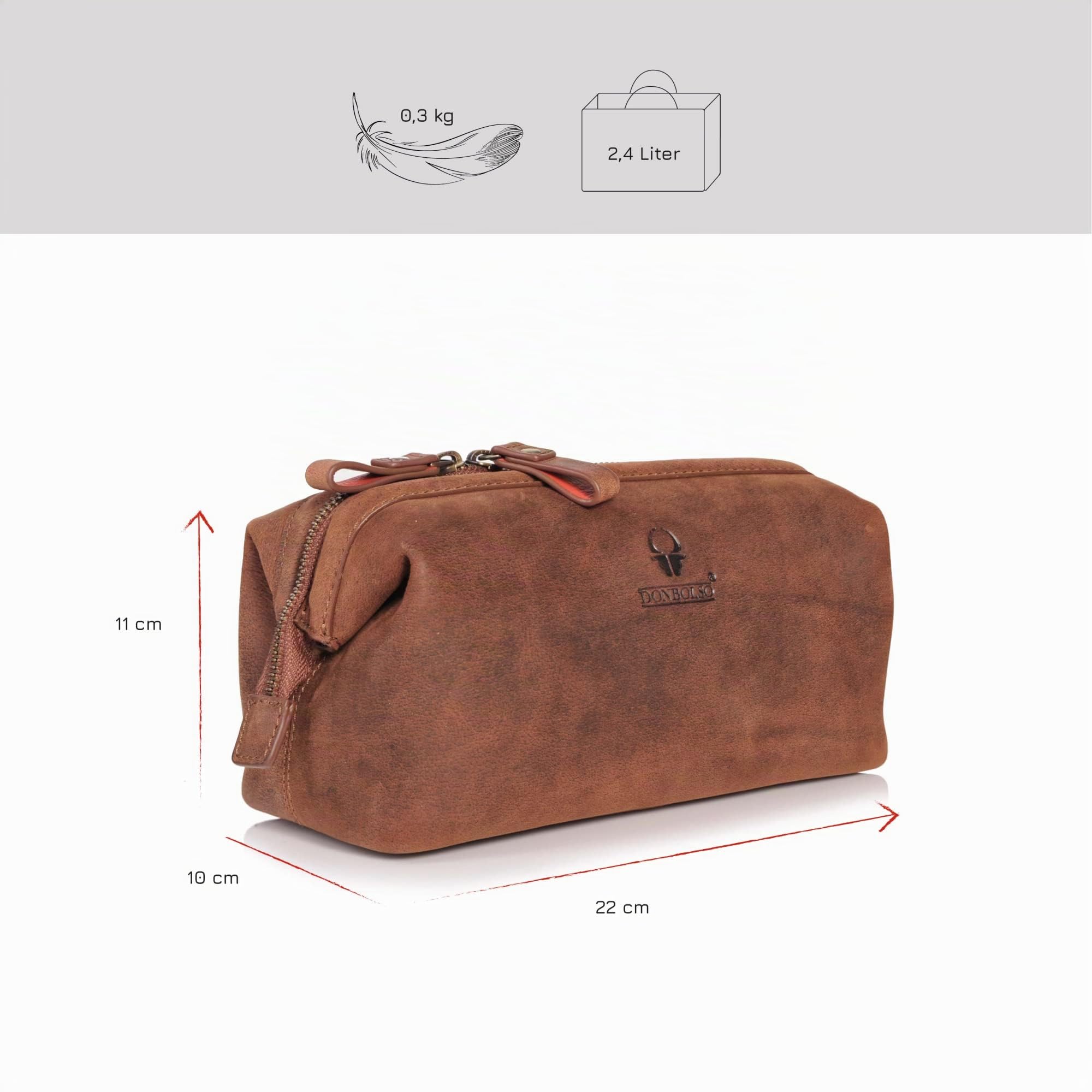 donbolso-kopenhagen-kulturbeutel-leder-braun-vintage-waschbeutel image 6