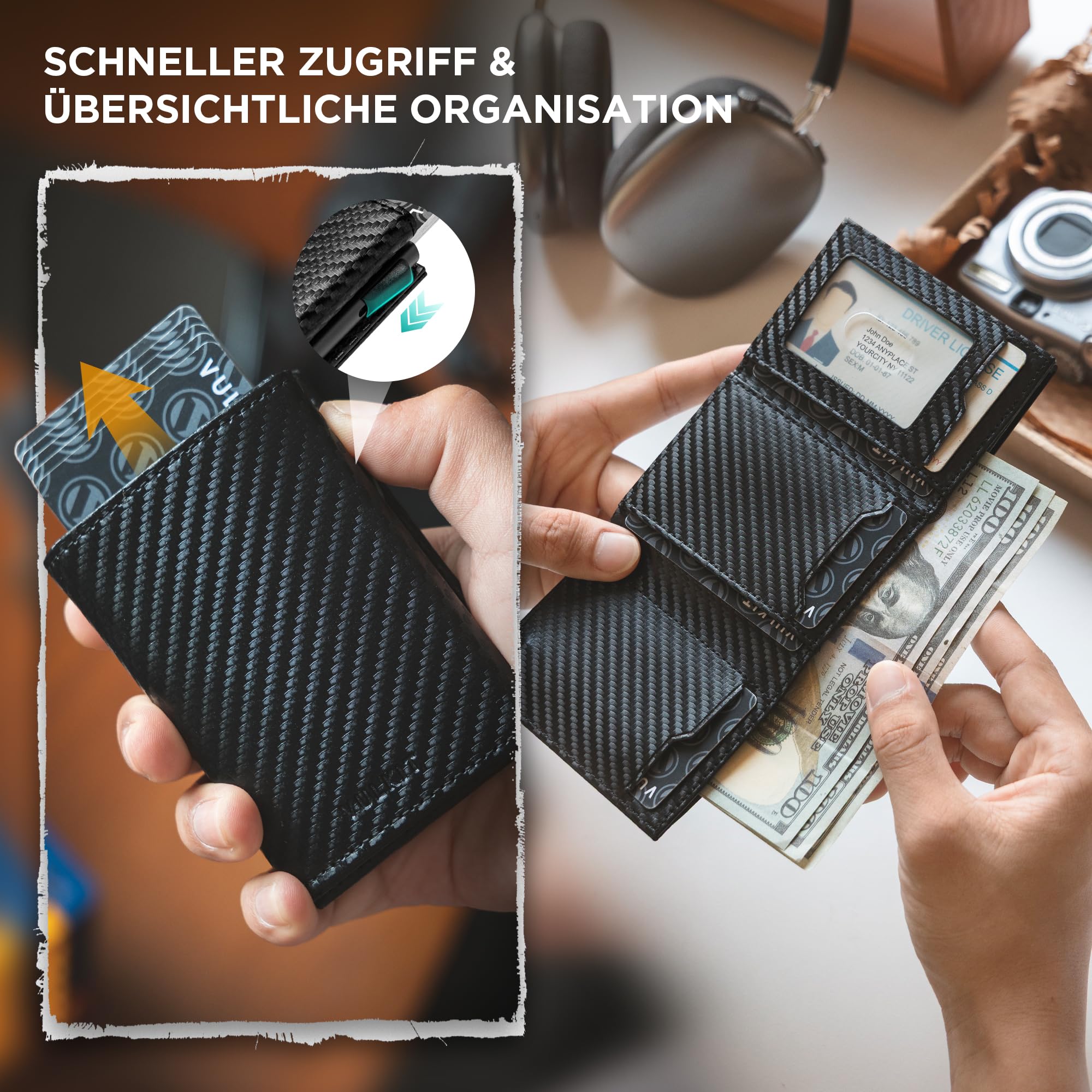 vulkit-leder-pop-up-geldb-rse-carbonfaser-schwarz-rfid-10-karten image 5