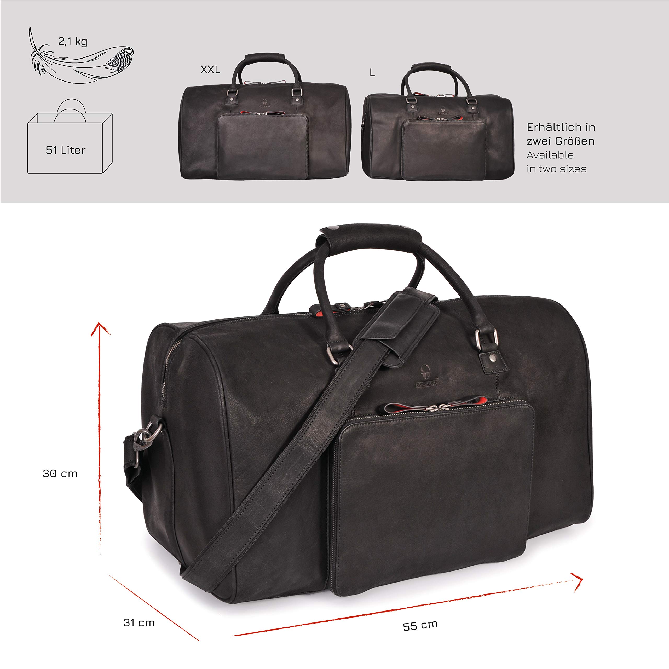 donbolso-neapel-weekender-reisetasche-schwarz-leder-51-liter image 6