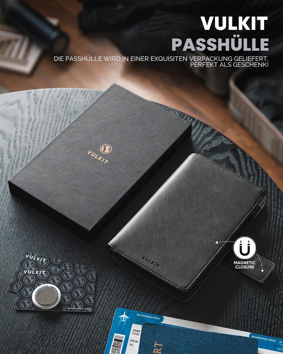 vulkit-passport-card-holder-reisepassh-lle-leder-dunkelgrau-rfid image 6