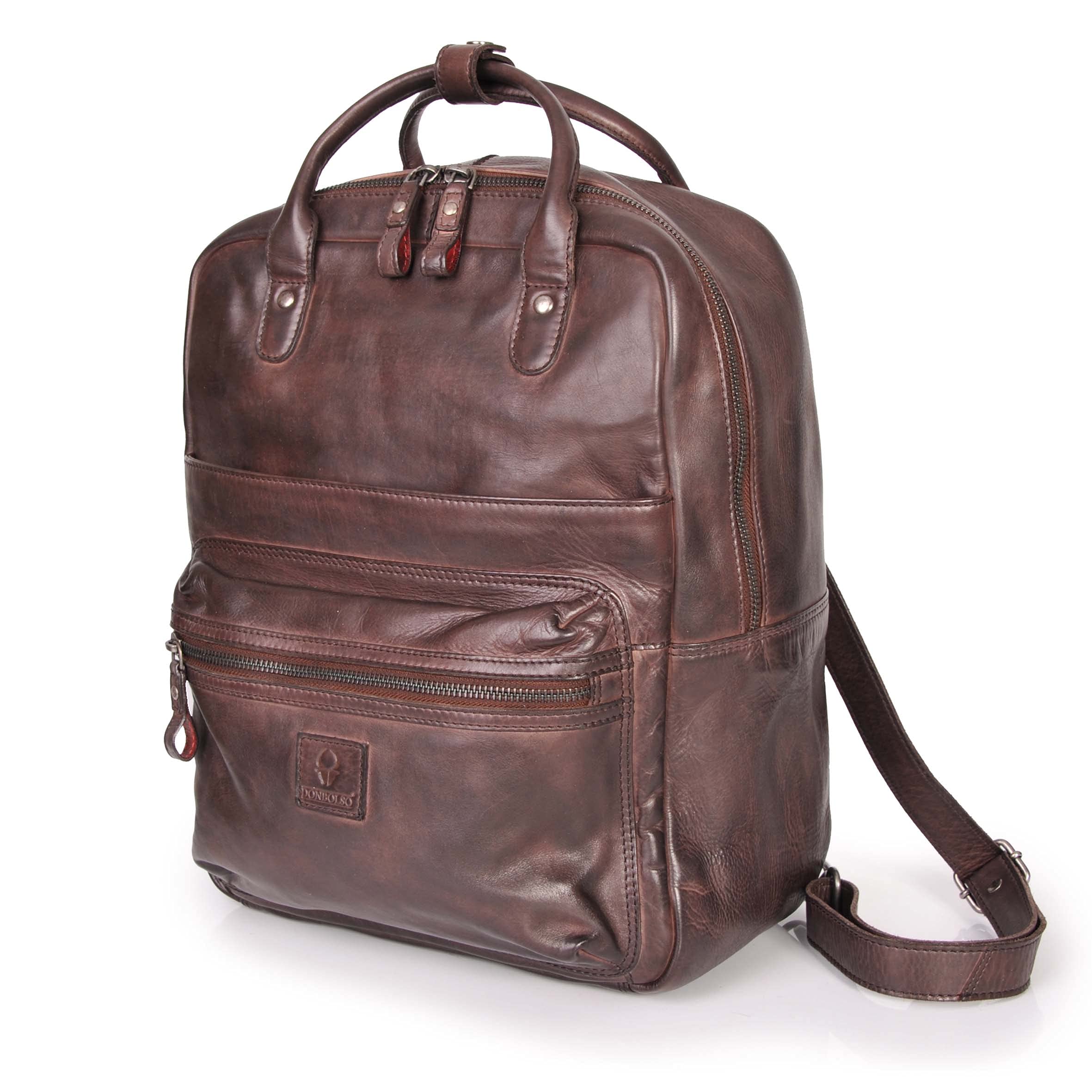 donbolso-monaco-rucksack-nappaleder-daypack-schwarz-damen image 7