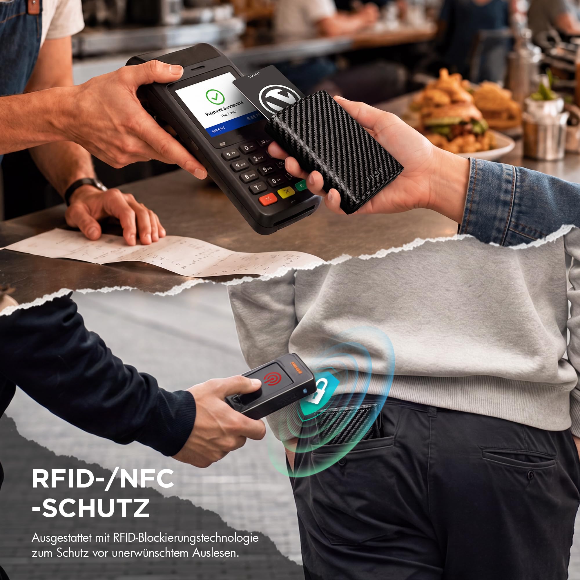 vulkit-leder-pop-up-geldb-rse-carbonfaser-schwarz-rfid-10-karten image 6