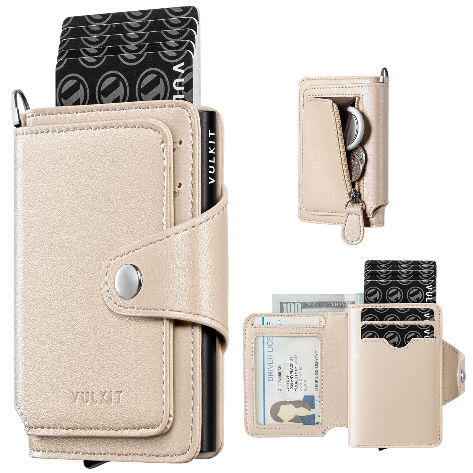 vulkit-pop-up-kreditkartenetui-beige-damen-rfid image 1