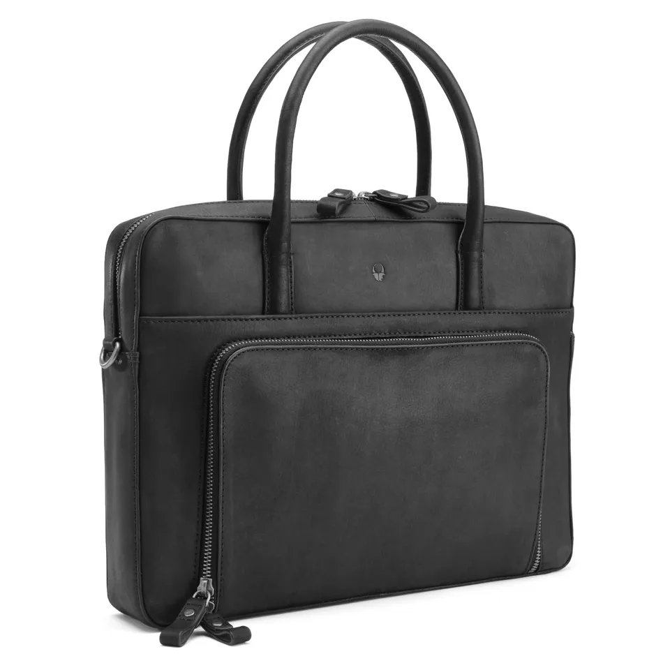donbolso-nizza-laptoptasche-leder-14-zoll-vintage-schwarz-umh-nge image 1