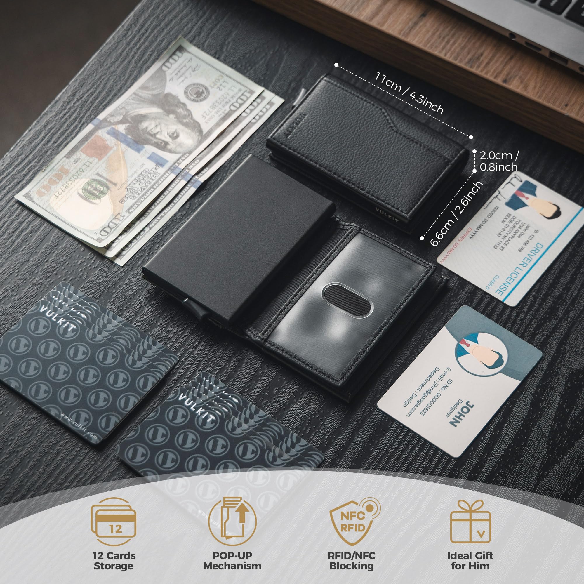 vulkit-pop-up-kartenetui-leder-schwarz-doppel-id-rfid image 5