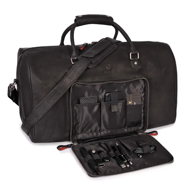 donbolso-neapel-weekender-reisetasche-schwarz-leder-51-liter image 1