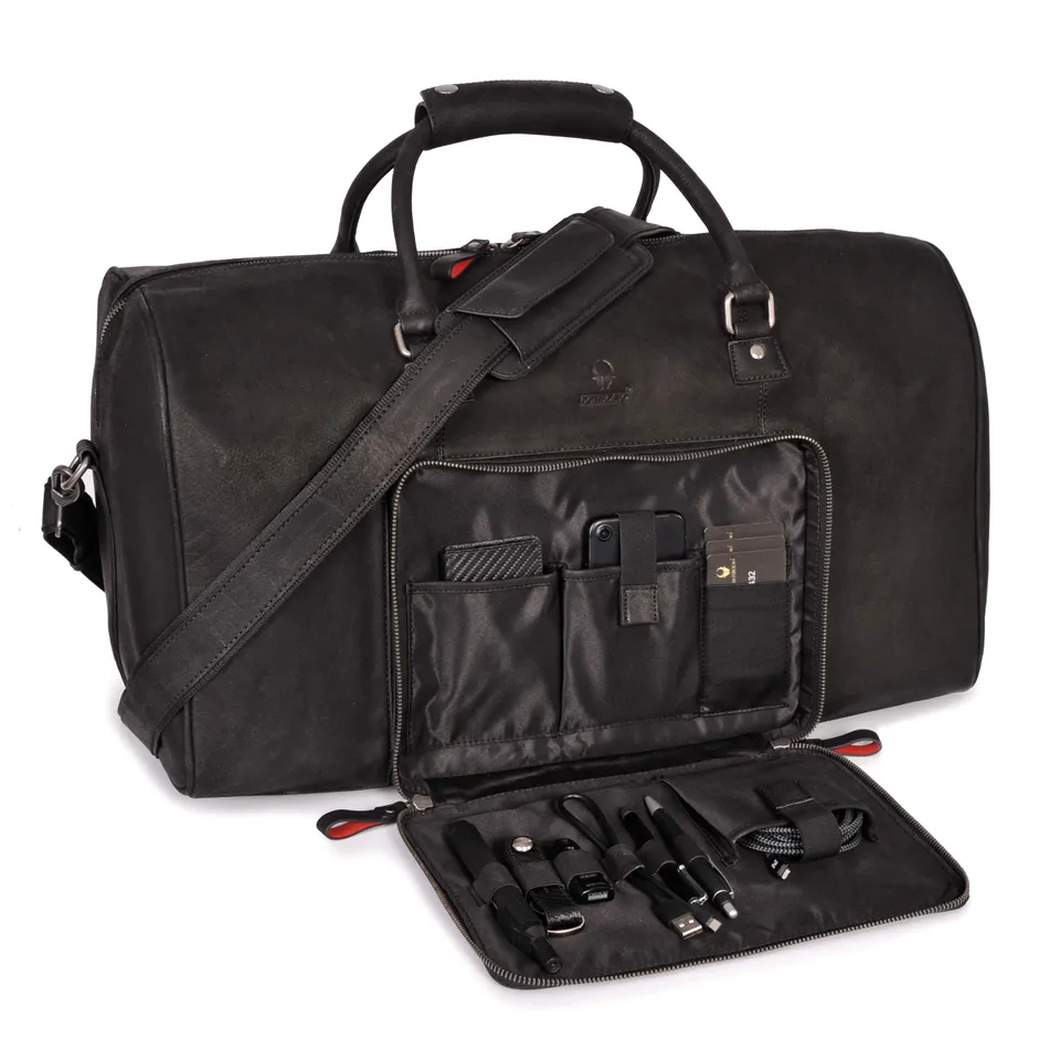 donbolso-neapel-weekender-reisetasche-schwarz-leder-51-liter image 1