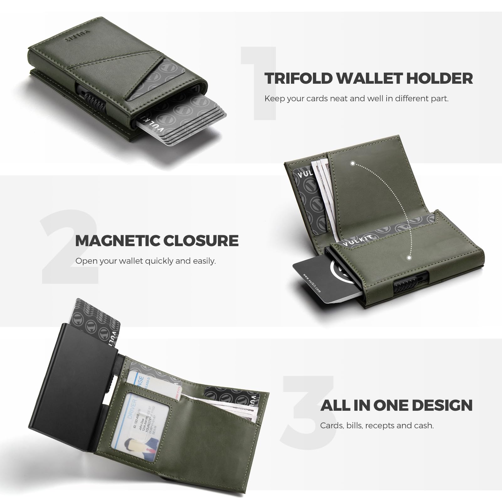 vulkit-trifold-wallet-geldb-rse-gr-n-leder-rfid-10-karten image 2