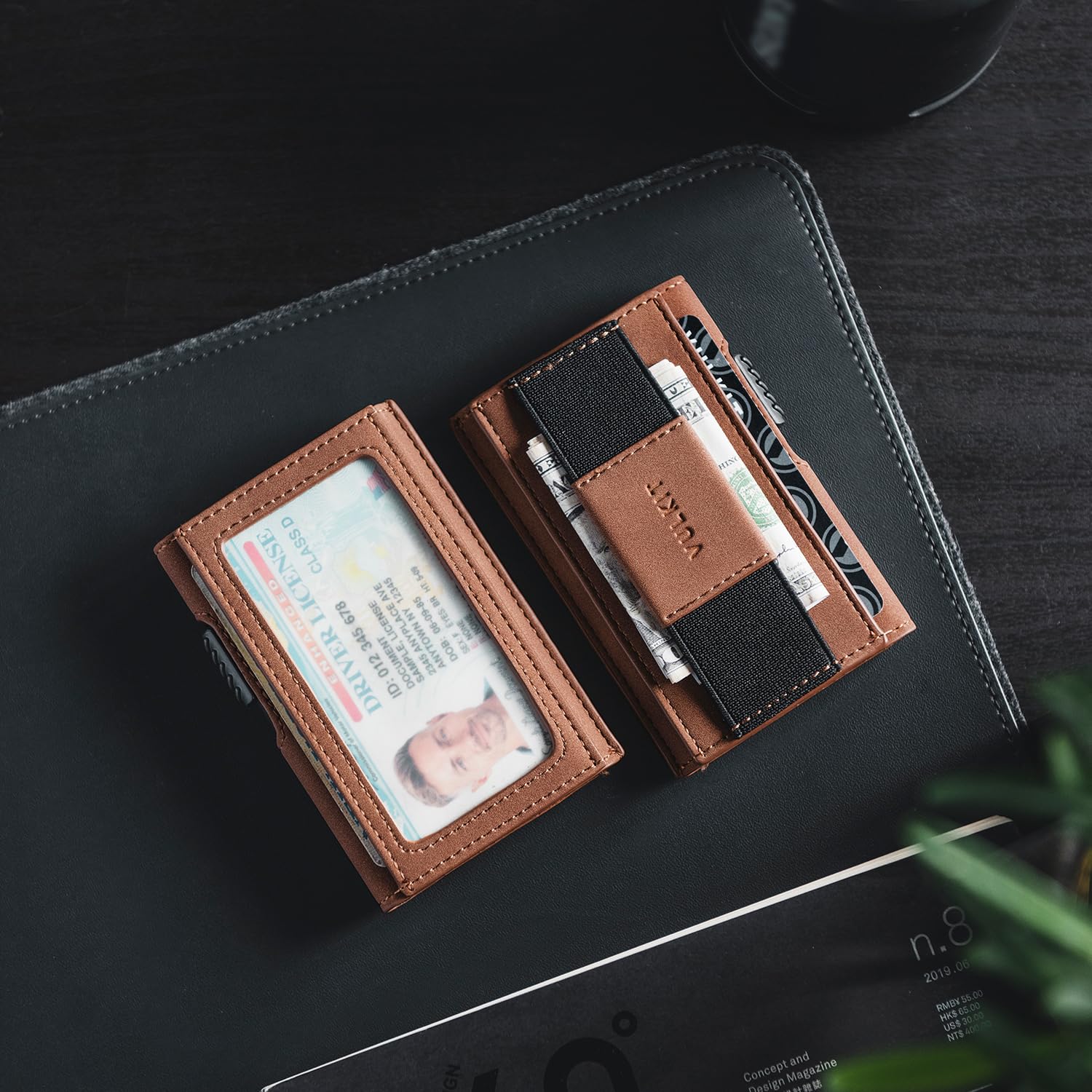vulkit-leather-pop-up-slim-wallet-bernsteinbraun-rfid image 2