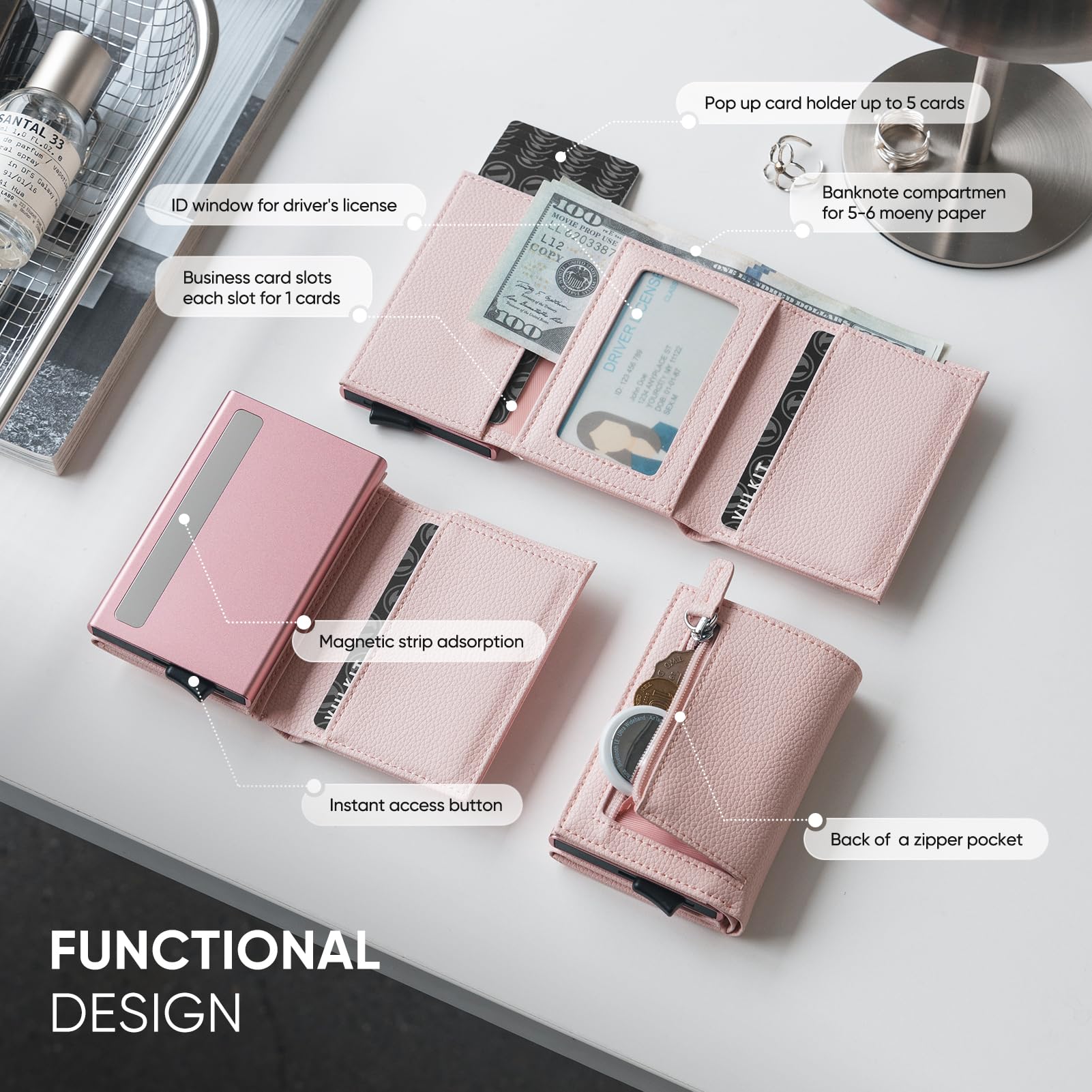 vulkit-leather-pop-up-geldb-rse-damen-litschi-rosa-rfid-m-nzfach image 4