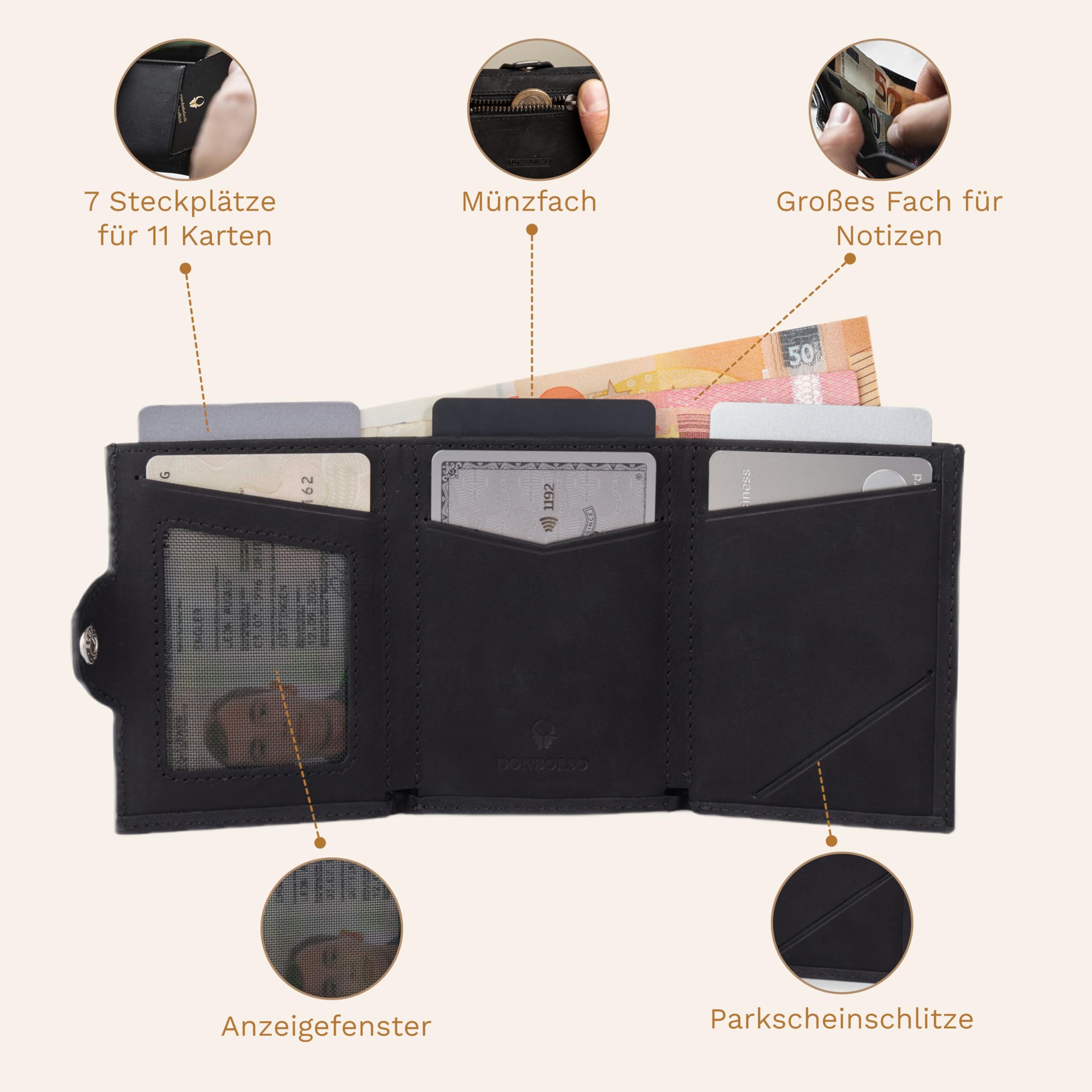 donbolso-wallet-air-mini-geldb-rse-leder-schwarz-mit-m-nzfach image 5
