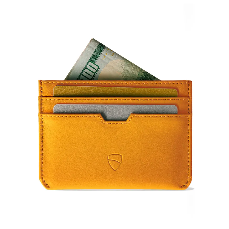 vaultskin-moorgate-kartenetui-goldgelb-leder-rfid image 1