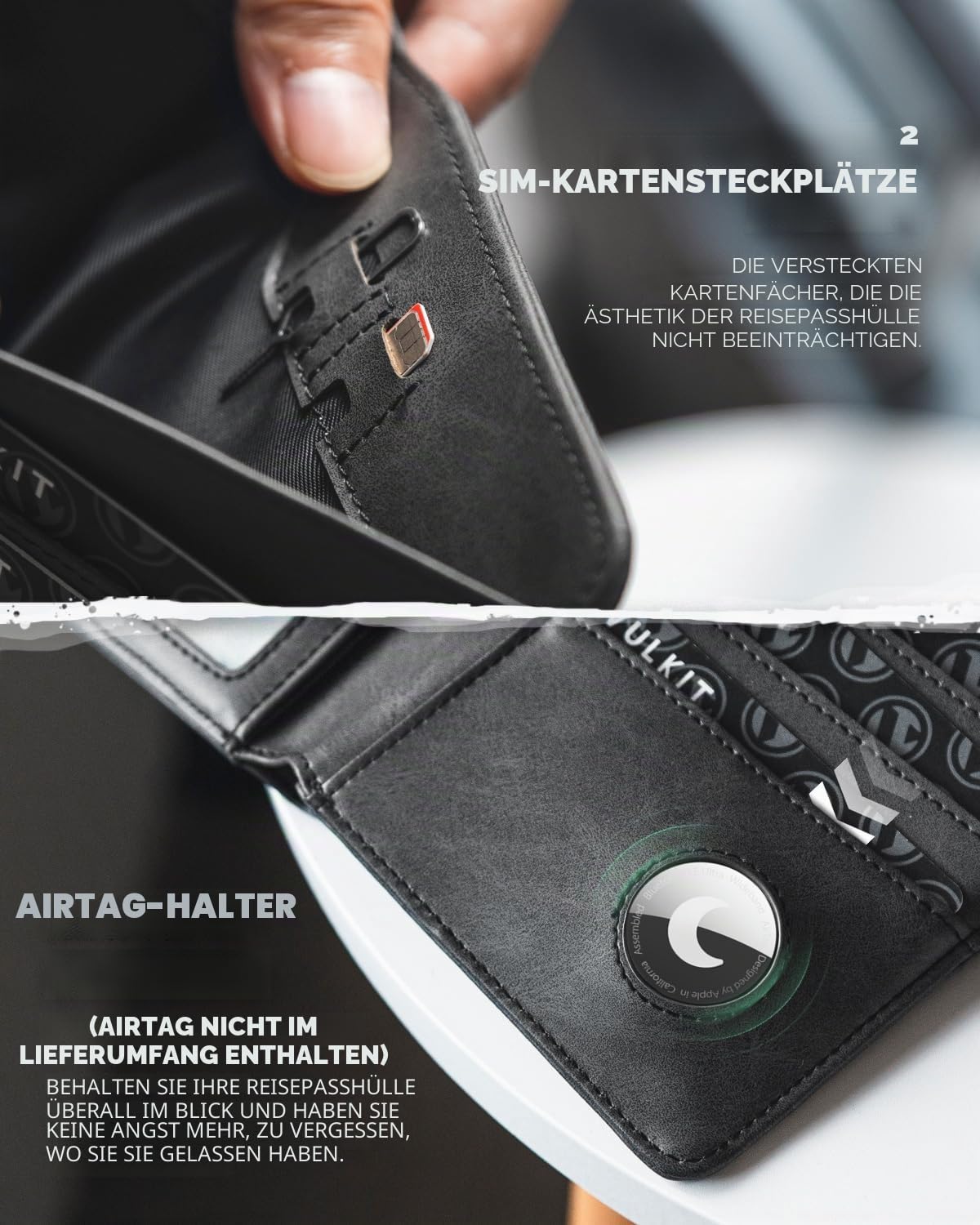 vulkit-passport-card-holder-reisepassh-lle-leder-dunkelgrau-rfid image 5