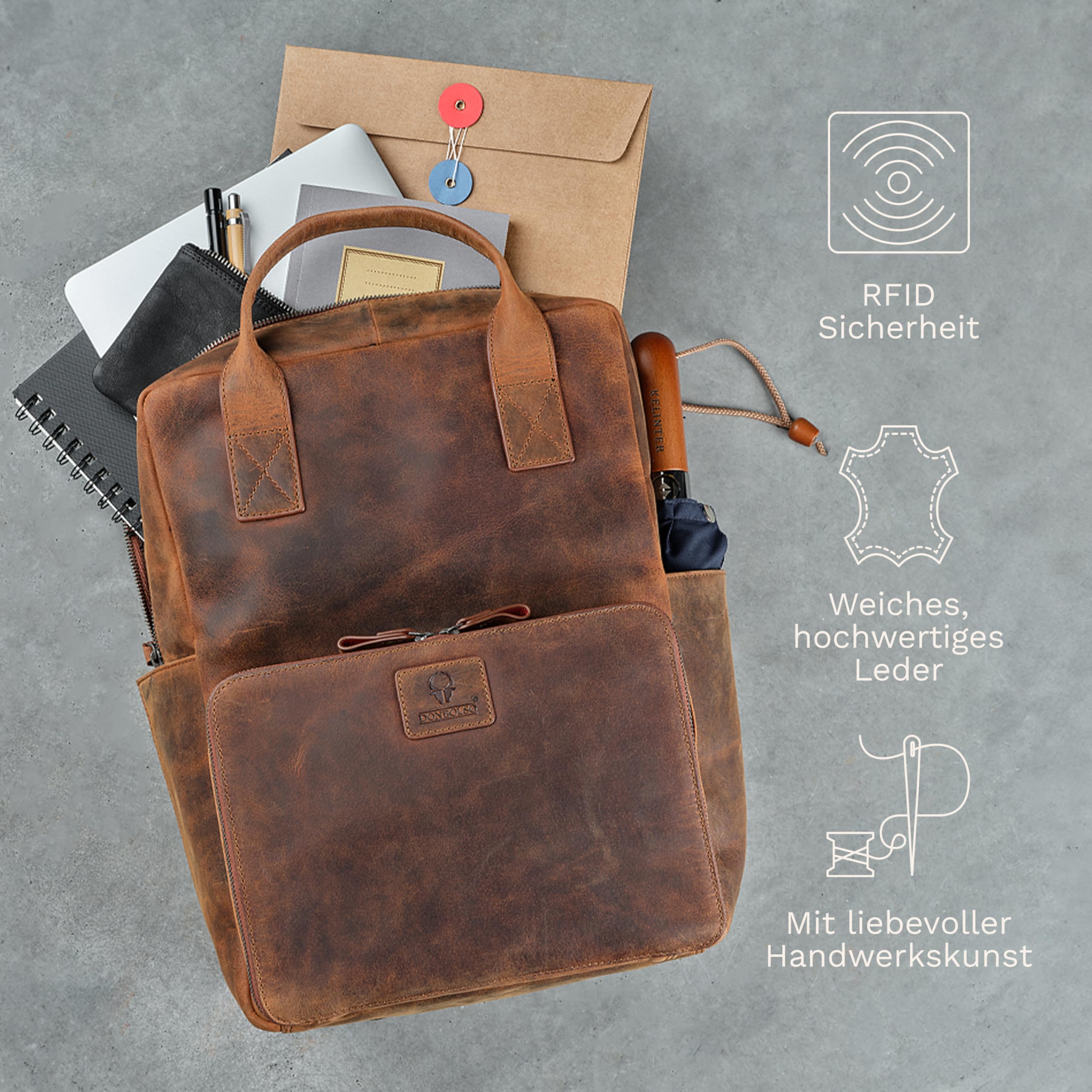 donbolso-amsterdam-rucksack-vintage-braun-leder-laptopfach image 6