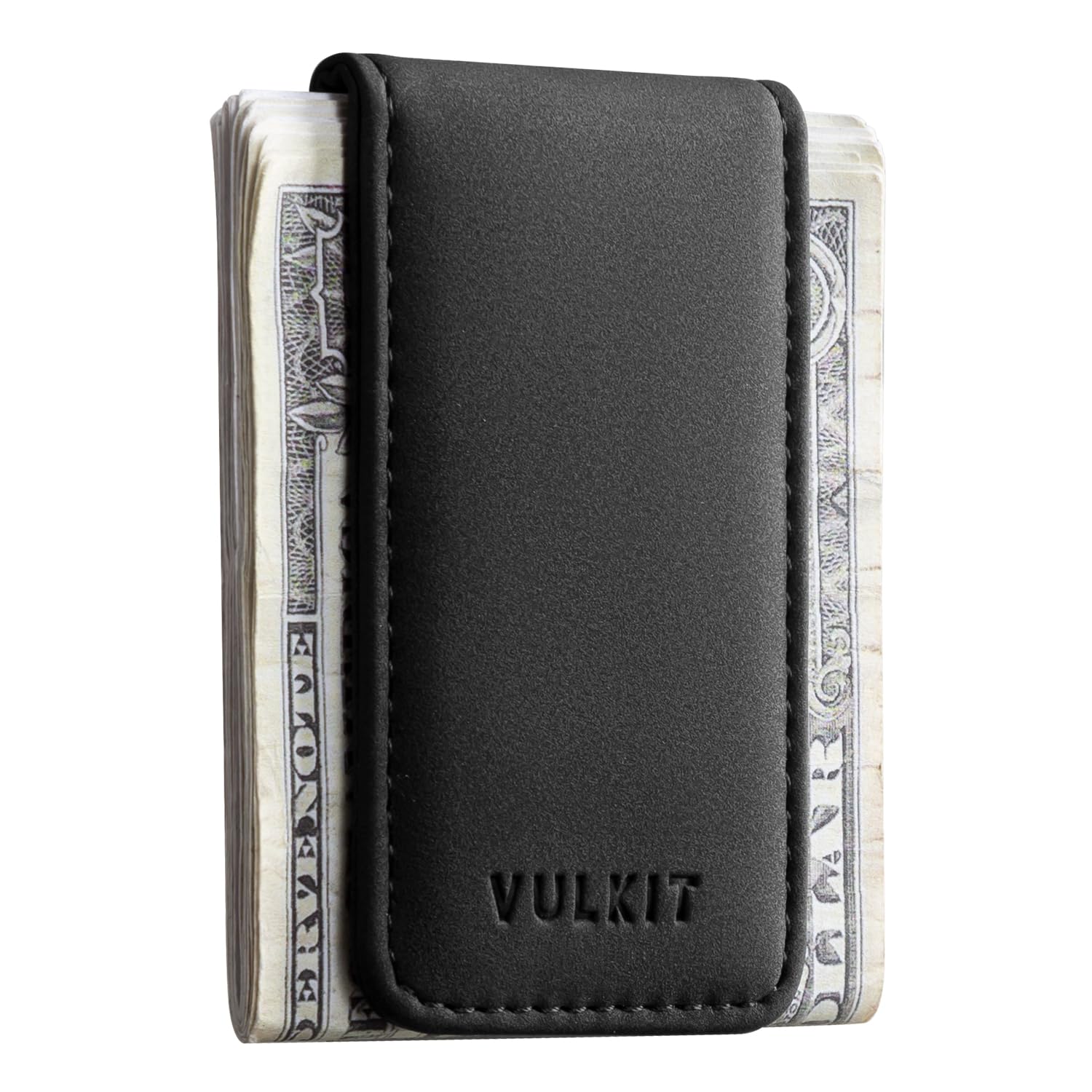 vulkit-magnet-geldklammer-leder-schwarz-f-r-15-scheine-8-karten image 1