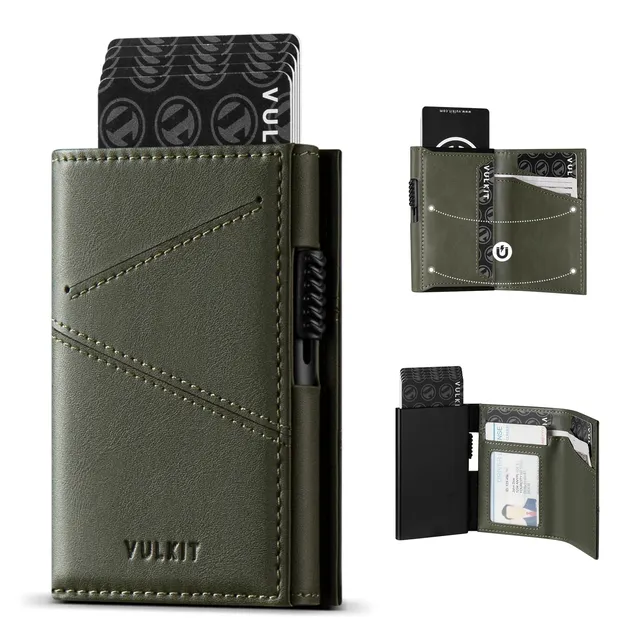vulkit-trifold-wallet-geldb-rse-gr-n-leder-rfid-10-karten image 1