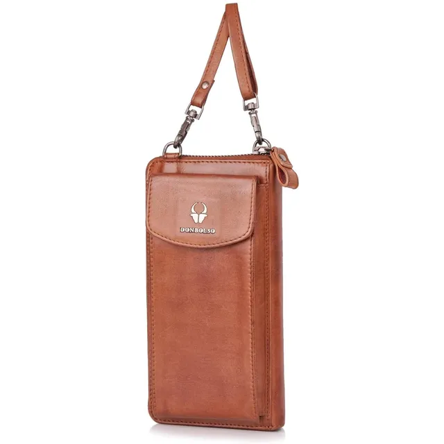 donbolso-taschen-porto-handy-umh-ngetasche-cognac-echtleder image 1