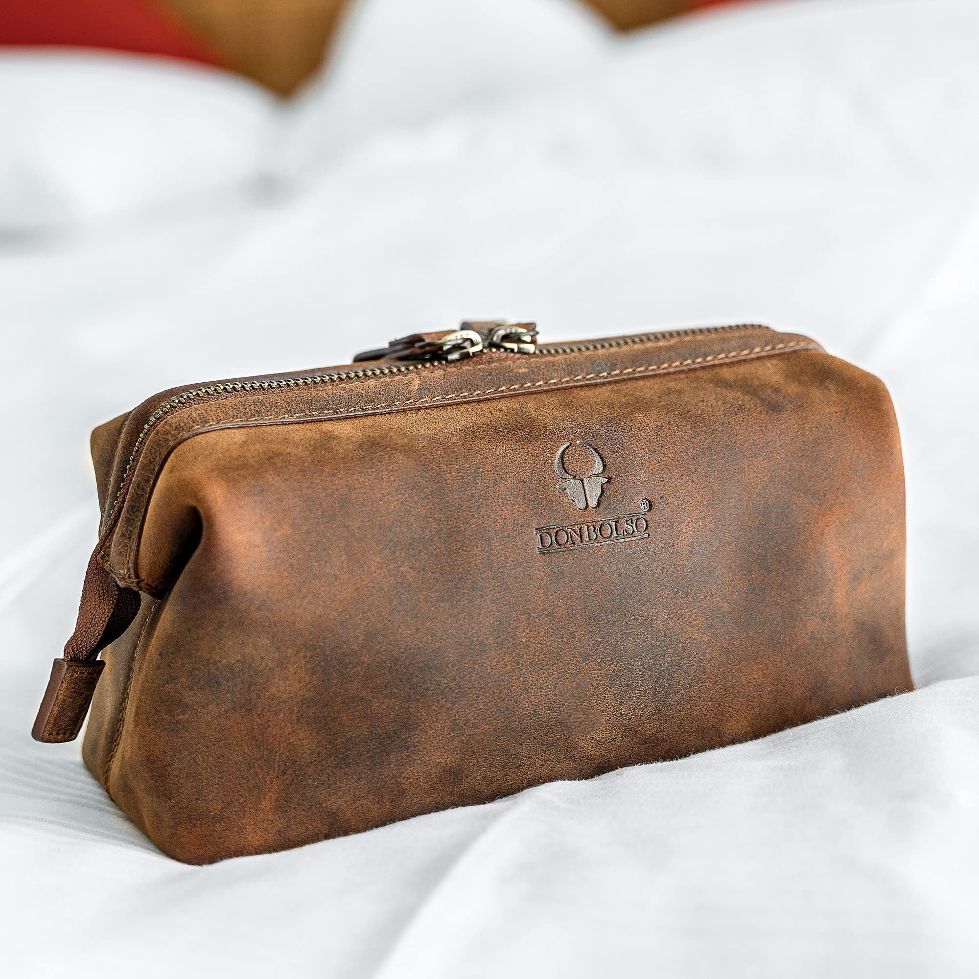 donbolso-kopenhagen-kulturbeutel-leder-braun-vintage-waschbeutel image 4