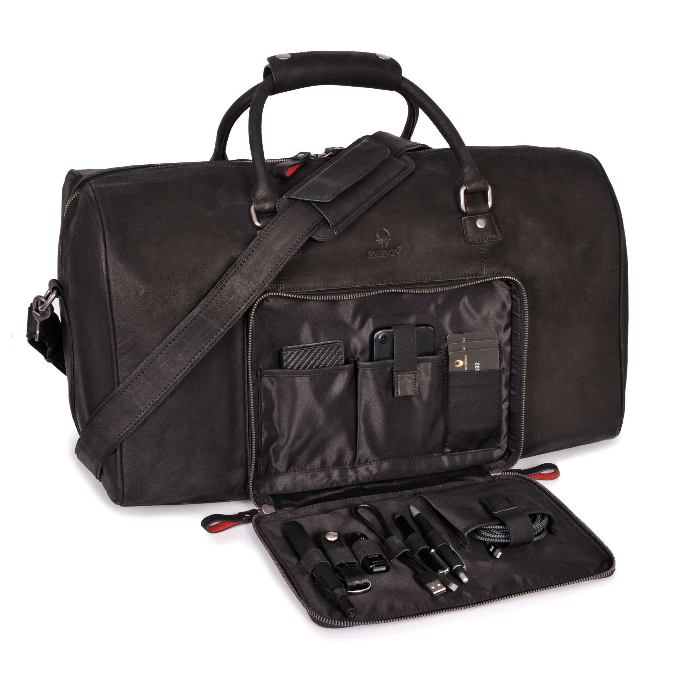 donbolso-neapel-weekender-reisetasche-schwarz-leder-51-liter image 1