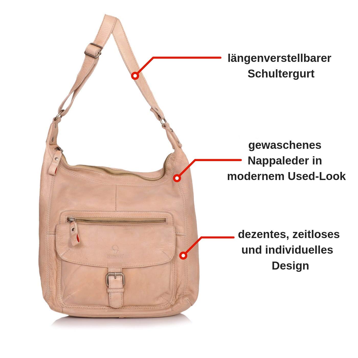 donbolso-paris-handtasche-nappaleder-cremeros-vintage image 4