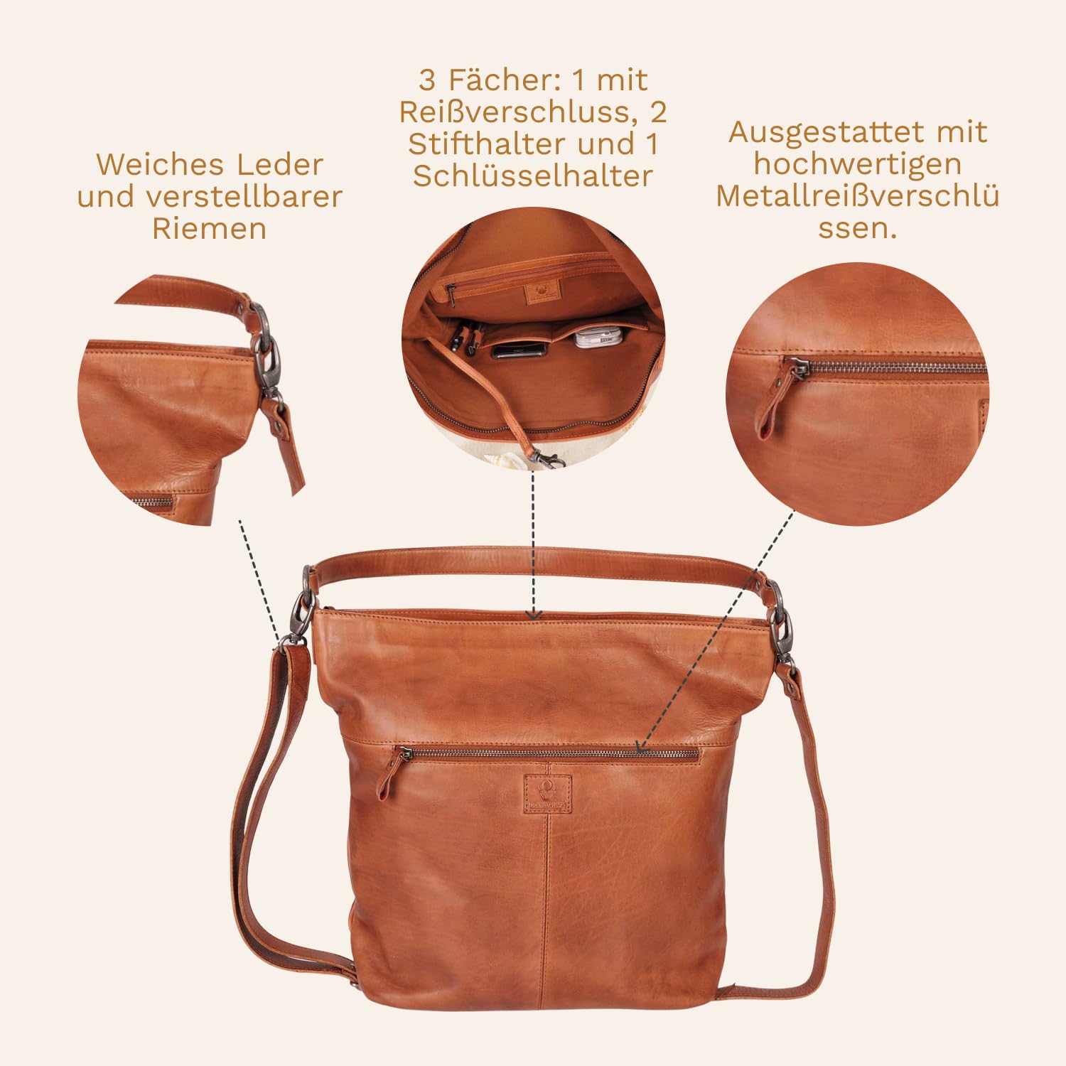 donbolso-berlin-handtasche-cognac-echtleder-shopper-vintage image 5