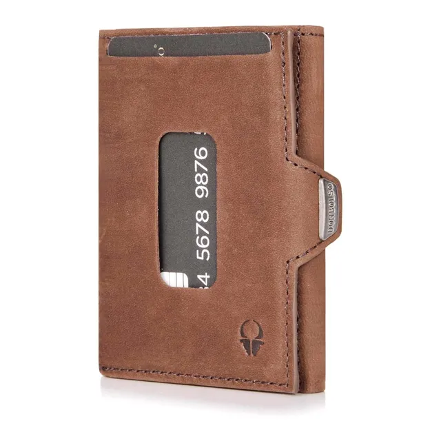 donbolso-slim-wallet-xs-geldb-rse-braun-rfid-mit-m-nzfach image 1