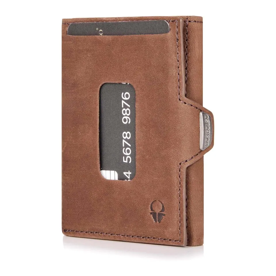 donbolso-slim-wallet-xs-geldb-rse-braun-rfid-mit-m-nzfach image 1