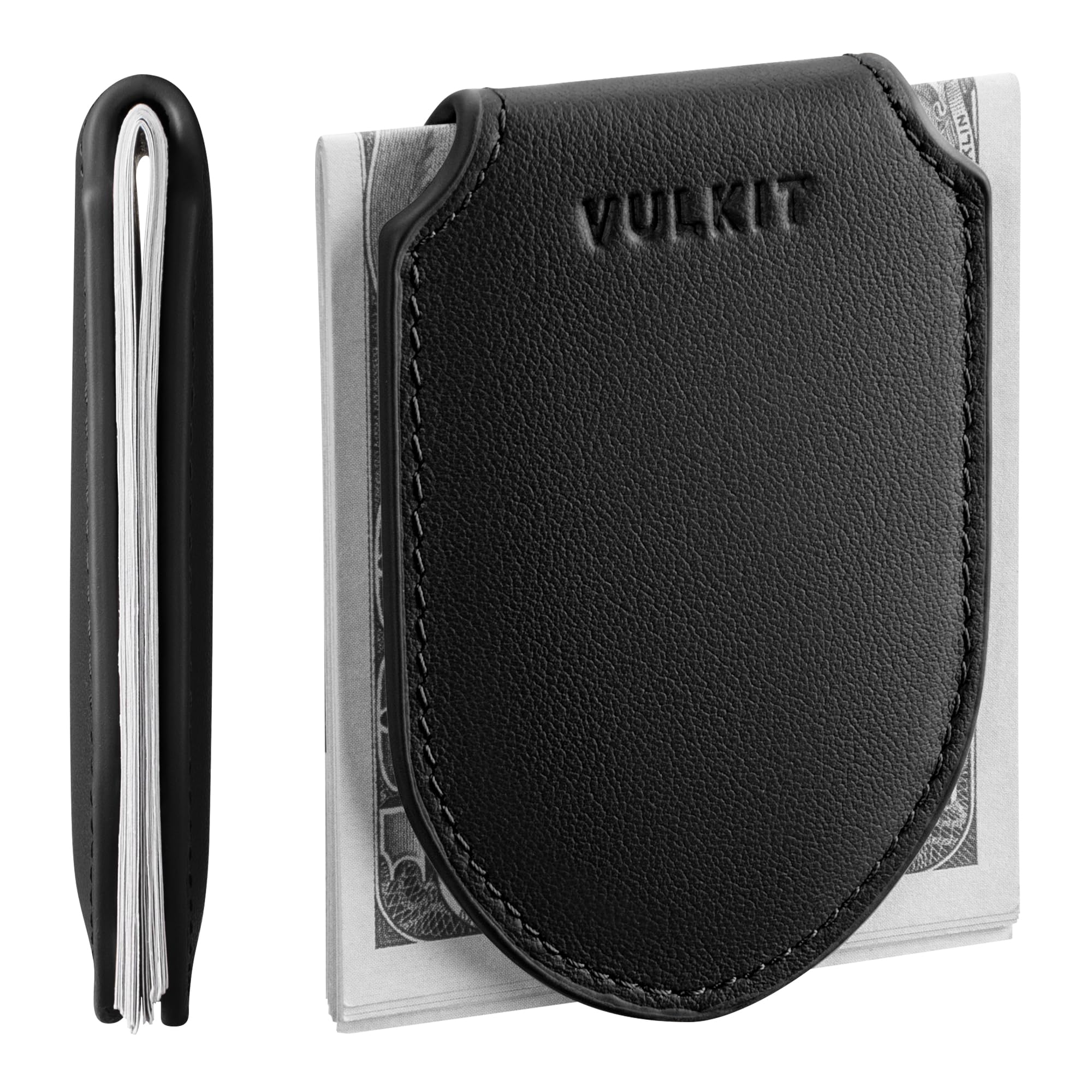 vulkit-money-clips-geldklammer-echtleder-schwarz-magnet image 1