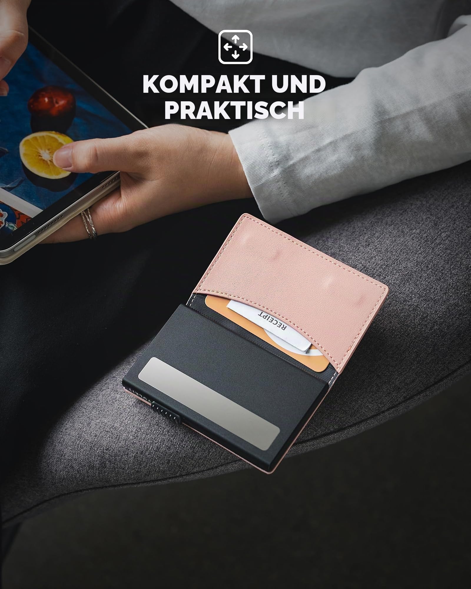 vulkit-bifold-wallet-kartenetui-streifenrosa-rfid-pop-up image 3