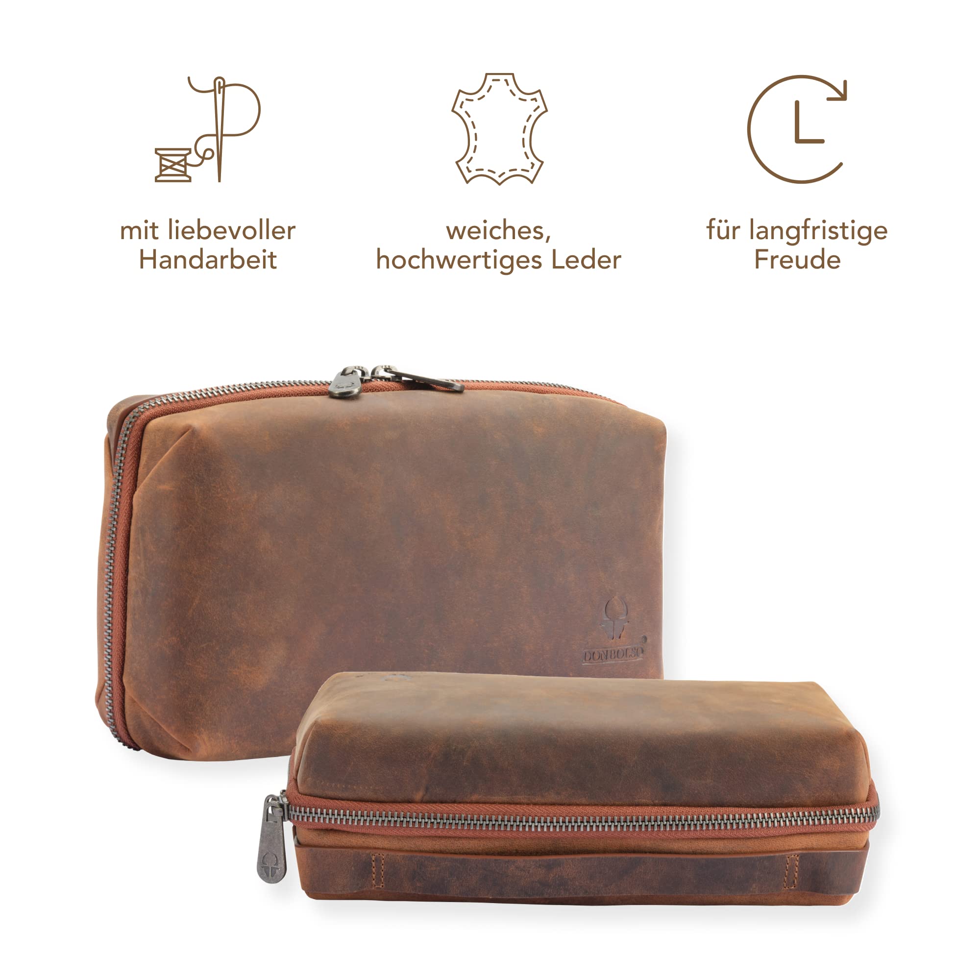 donbolso-chicago-tech-pouch-leder-vintage-braun-kabeltasche image 3