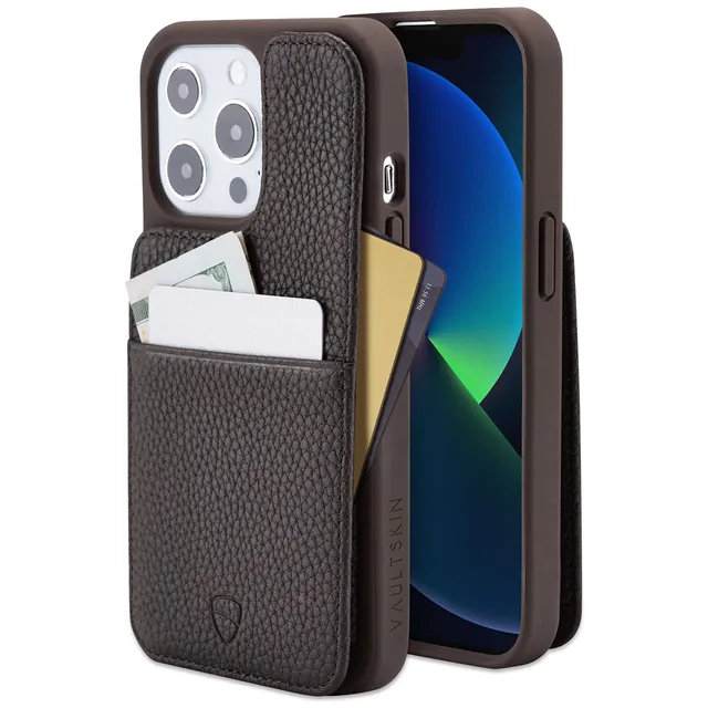 vaultskin-eton-iphone-13-pro-handyh-lle-matt-braun-leder image 1