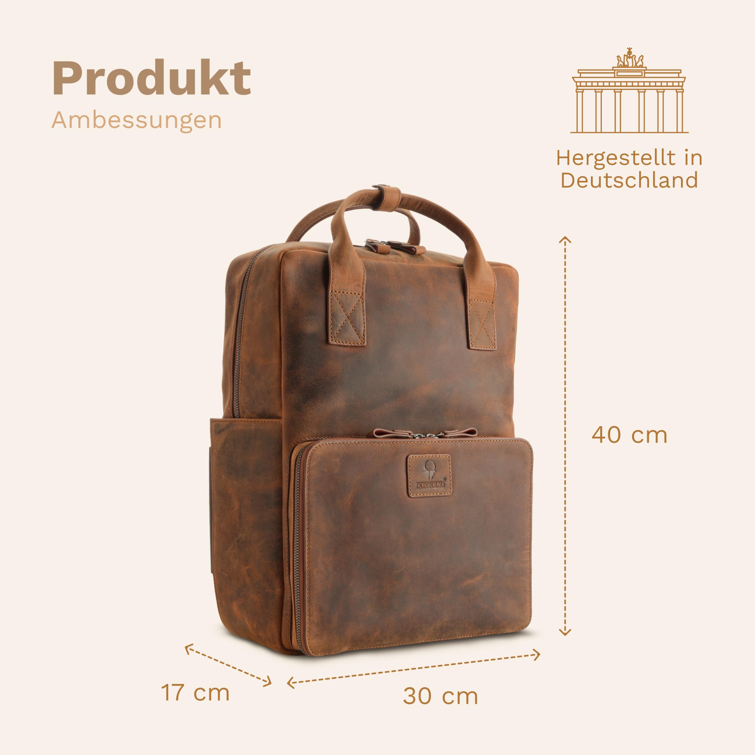 donbolso-amsterdam-rucksack-vintage-braun-leder-laptopfach image 3