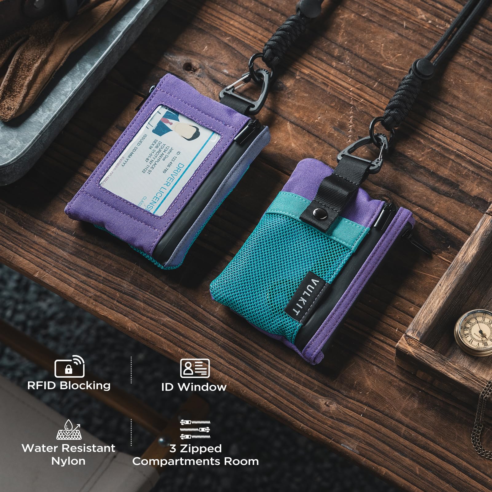 vulkit-bifold-geldb-rse-nylon-gr-n-violett-rfid image 4